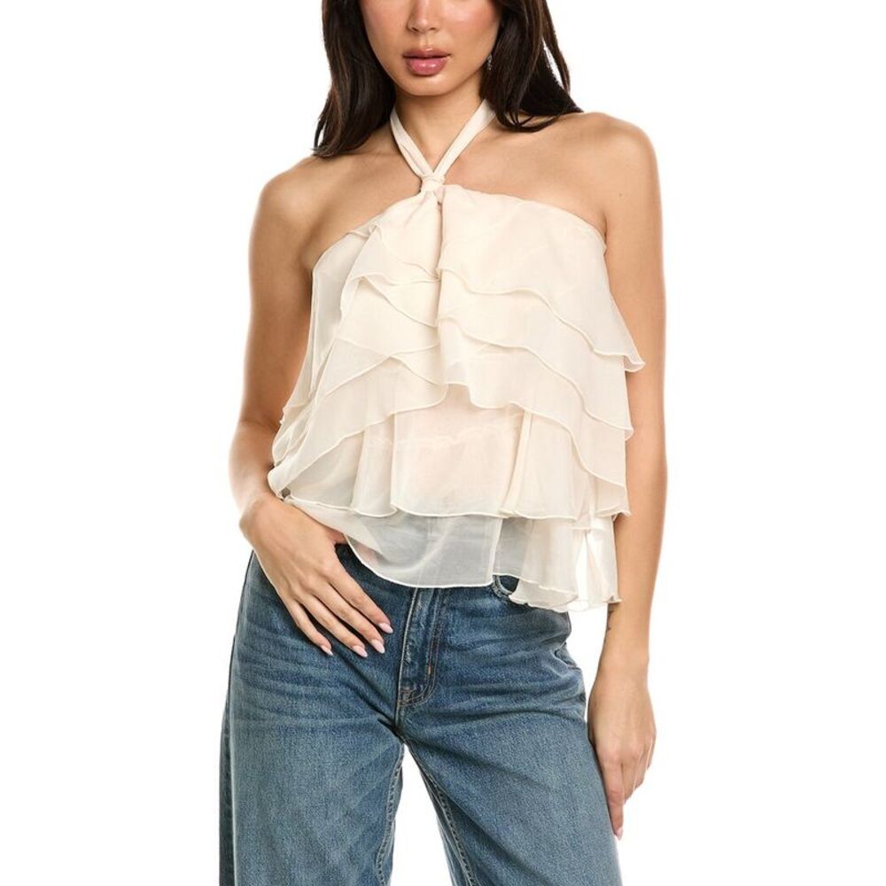 Avantlook Womens Layered Top, Yellow